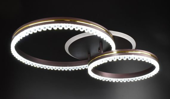 Люстра світлодіодна стельова LED світильник для квартири на стелю лед з пультом 26029 Коричневий 12х40х61 см. | Зображення 1