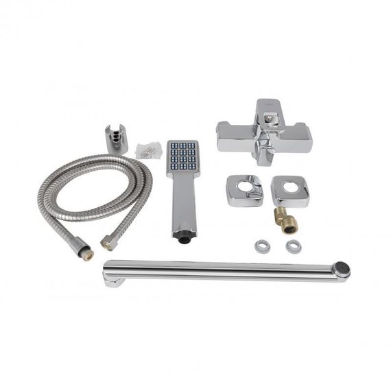 Смеситель для ванны Lidz Wawel 005 с поворотным изливом (c душевым гарнитуром) (k35) LDWAW005CRM45389 Chrome | Зображення 6