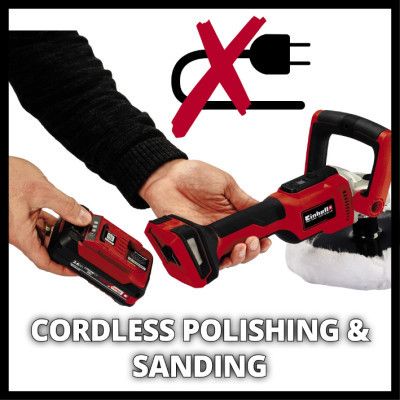 Шлифовальная машина Einhell CE-CP 18/180 Li E (без АКБ и ЗУ) (2093320) | Зображення 7