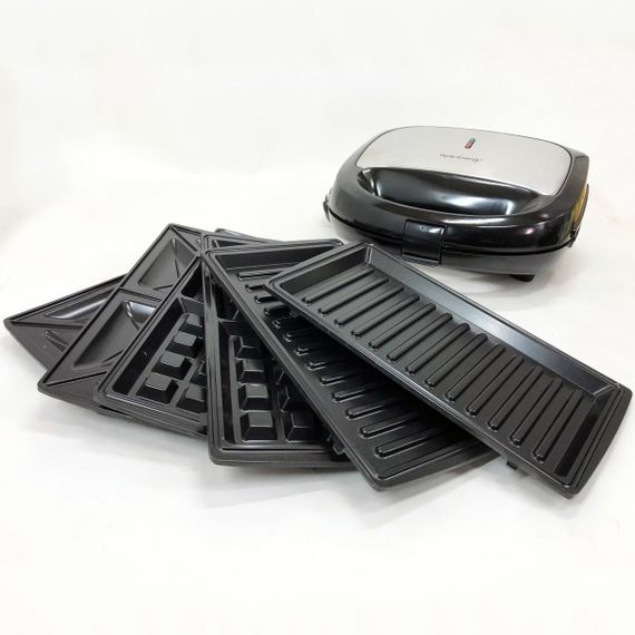 Сендвічниця гриль для дому Rainberg, Гриль для вафель настільні, Мультимейкер сендвічниця EX-60 | Зображення 1