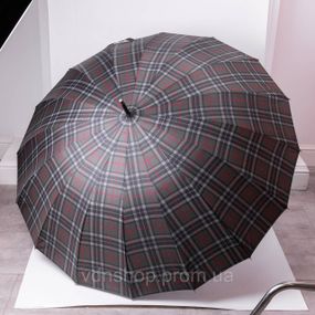 Классический зонт-трость полуавтомат из полиэстера 16 спиц диаметр 117 см Зеленый HP-23-4GR