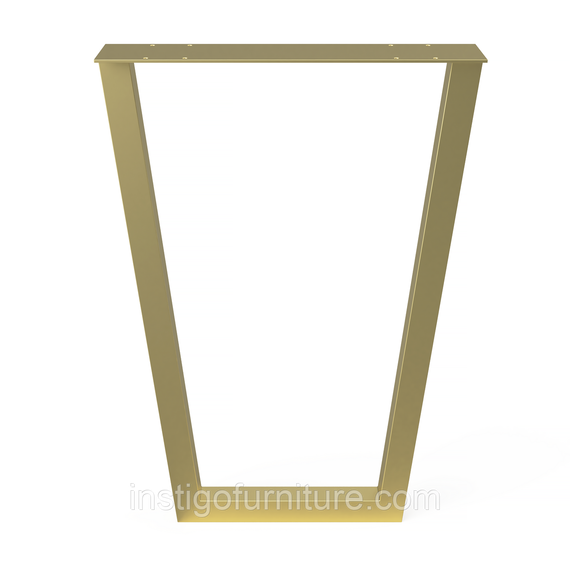 Комплект опор для столу з металу 500×100mm, H=730mm (профільна труба: 40x40mm) Золото | Зображення 1
