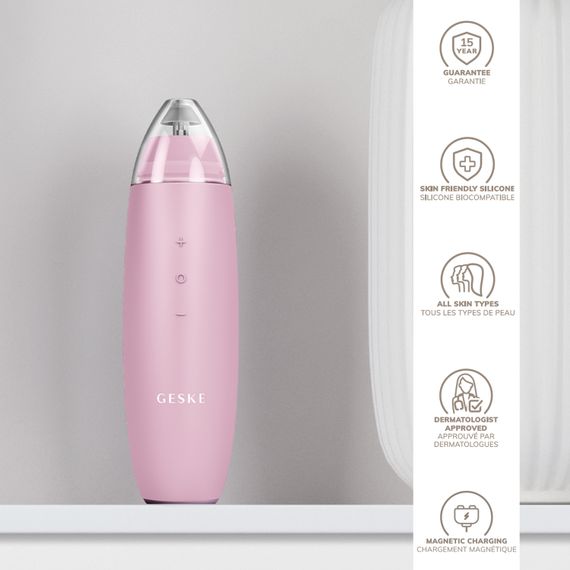 Микродермабразийное устройство для удаления черных точек GESKE MicroDermabrasion Blackhead Remover 7в1 starlight, Розовый | Зображення 2
