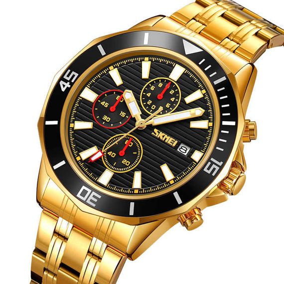 Годинник наручний чоловічий PT-704 SKMEI 9335GDBK