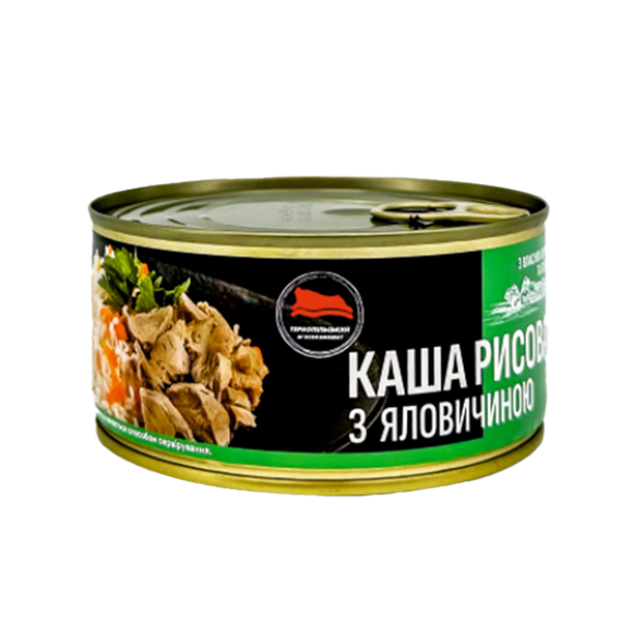 Каша рисовая с говядиной Тернопольский мясокомбинат 325 г