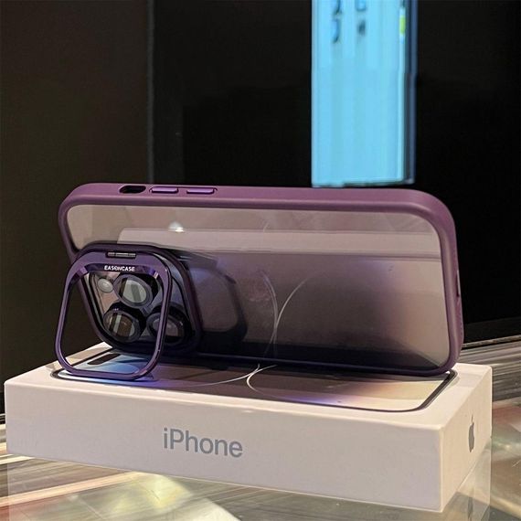 Чохол з підставкою та склом на камеру Lens Shield для iPhone 14 Pro Max колір Фіолетовий | Зображення 3