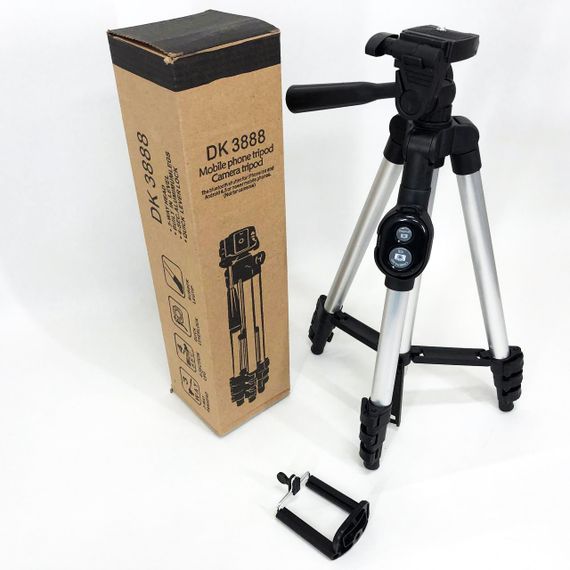 Штатив тринога Tripod DK-3888, Штатив для съемки с телефона и камеры, Трипод для телефона EM-16 | Зображення 2