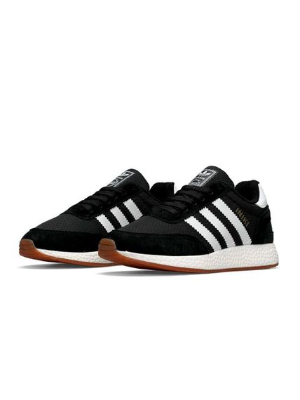 Зимние женские кроссовки Iniki  Fleece Termo Black White Stripes Gum, Вьетнам | Зображення 2