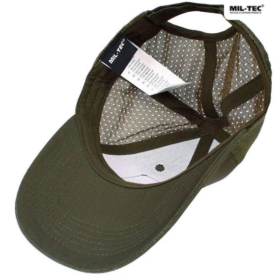 Бейсболка MIL-TEC Net Baseball Cap Olive з сіткою | Зображення 2