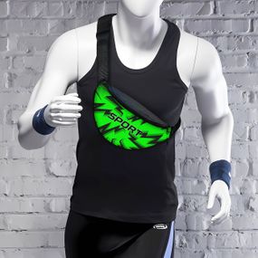 Сумка-бананка мужская/женская Sport 32×16 см с расширителем поясная сумка или сумка через плечо (02884)