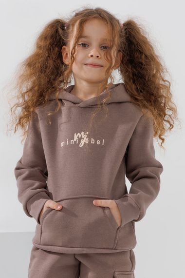 Костюм худі+штани для дівчинки Benini 241189 92 см Кавовий shop (2000990794796) | Зображення 1