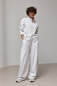 Однотонний спортивний костюм з кофтою на блискавці та штанами багі - світло-сірий цвет, S (є розміри)