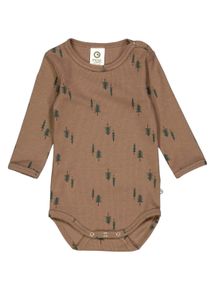 Дитяче новорічне боді для новонароджених Green Cotton 80 см Кавовий (25111232)