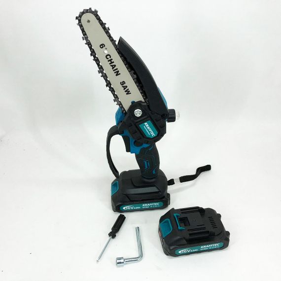 Ланцюгова пила з довговічним акумулятором, Міні-пилка з батареєю, Потужна садова пилка AE-64 | Зображення 9