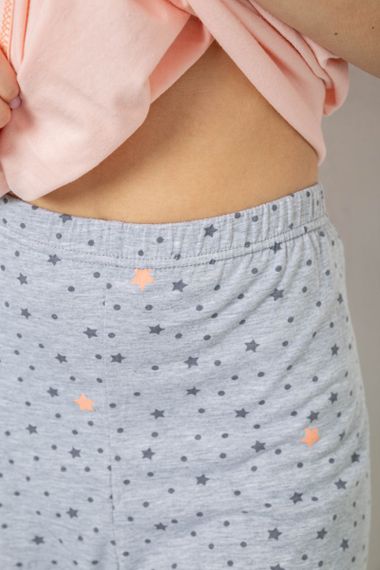 Пижама женская с принтом  -уценка, цвет персиковый, 243R1602-008-U-11 | Зображення 4