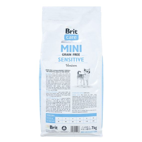 Корм сухий Brit Care Grain Free Mini Sensitive для собак мініатюрних порід з чутливим травленням з олениною 7 кг | Зображення 2