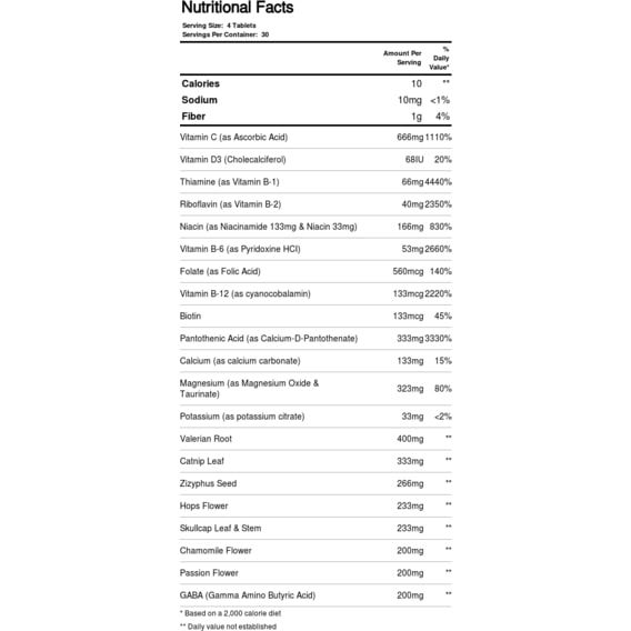 Комплекс для профилактики нервной системы Source Naturals Hi-Stress B&C 120 Tabs | Зображення 1