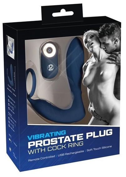 Массажер простаты Vibrating Prostate Plug with C Sex Aura
