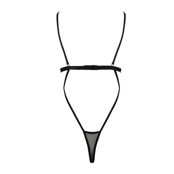 Боді монокіні з відкритими грудьми Passion DIABOLINA BODY L/XL, black | Зображення 3