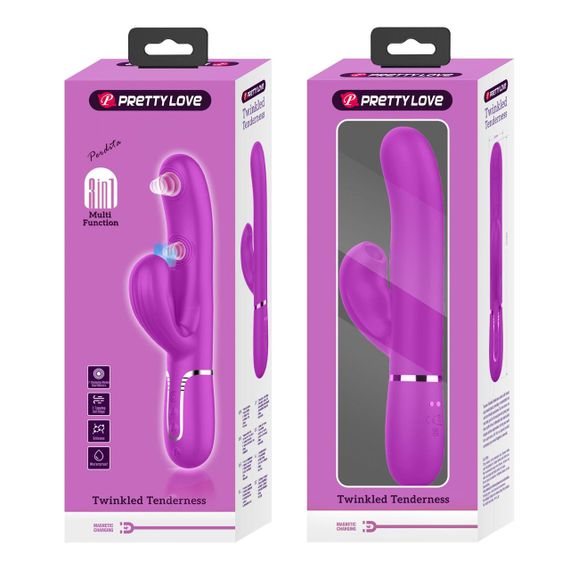 Вибратор-кролик с пульсацией PRETTY LOVE Perdita розовый, 22.8 см sexstyle | Зображення 9