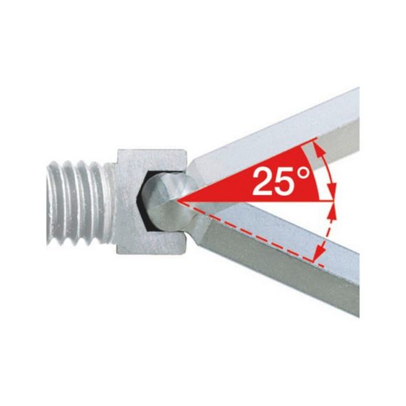 Набір ключів Г-подібних HEX з кулькою, у посиленому корпусі, 7 шт., ZEBRA | Зображення 1