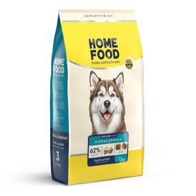 Гіпоалергенний сухий корм HOME FOOD для дорослих собак великих порід Форель та рис 3 кг