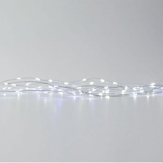 Новогодняя гирлянда комнатная нить 22 м 220 LED комнатная гирлянда белый провод Белый свет W220LED22MWW | Зображення 1