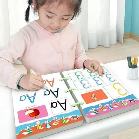 Розвиваюча книга Монтесорі Busy Book пиши-прай Stroke Line dot to dot  30 аркушів (60 завдань), від 2 років | Зображення 1