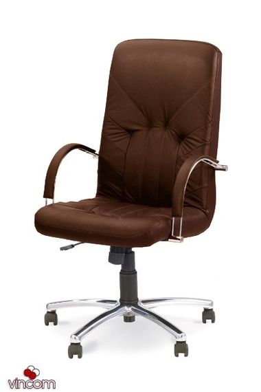 Кресло Новый Стиль MANAGER steel chrome (Экокожа) | Зображення 2