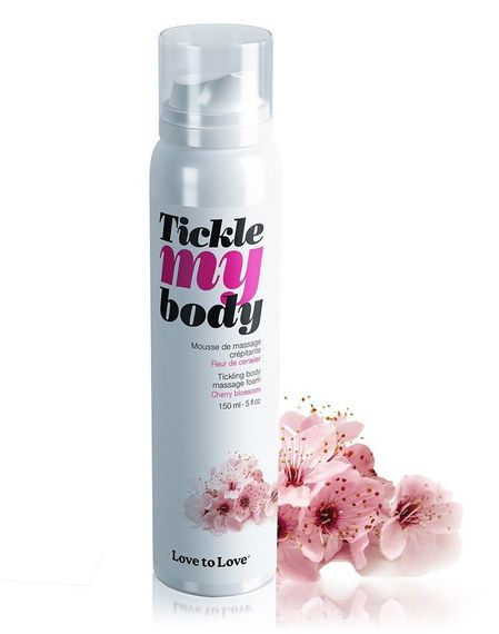 Массажная пена Love To Love TICKLE MY BODY (150 мл) увлажняющая, Цветущая вишня | Зображення 1