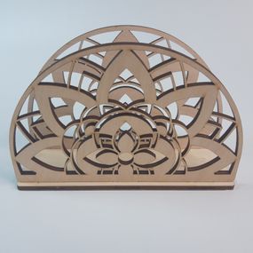 Серветниця дерев'яна "Квітка пустелі", вертикальна