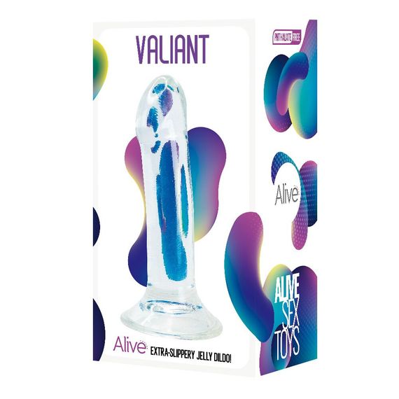 Прозорий фалоімітатор Alive Valiant Jelly Dildo | Зображення 1