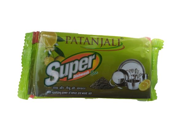 МЫЛО ДЛЯ МЫТЬЯ ПОСУДЫ с Лимоном и золой, 4шт х 225гр, PATANJALI | Зображення 1
