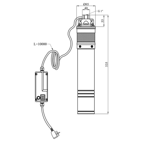 Насос глибинний відцентровий Agua 4SKM 150 з пультом (CV035070) | Зображення 5