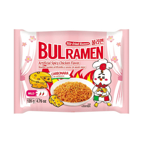 Корейська локшина  зі смаком гострої курки Карбонара 135 г Bulramen 761898761960