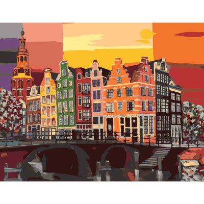 Картина по номерам Rosa Start Colorful Amsterdam 35 х 45 см (4823098538509) - Топ Продаж!