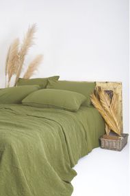 Постільна білизна Limasso Stonewashed Ranforse сімейний 160 х 220 см Olive