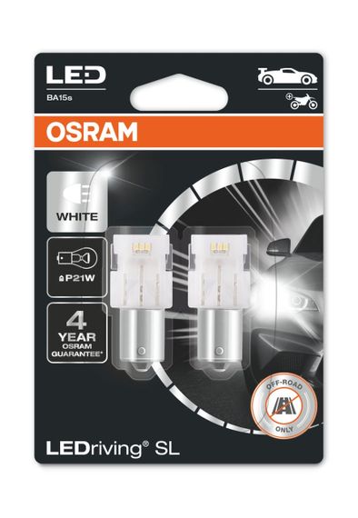 Комплект світлодіодних ламп OSRAM LEDriving SL 7506DWP-02b P21W 12 V BA15s 6000 K 2 шт. | Зображення 2