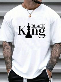 Футболка мужская с принтом повседневная L Белая