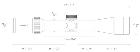Приціл оптичний Hawke Vantage 30 WA 3-9x42 сітка L4A Dot з підсвічуванням | Зображення 2