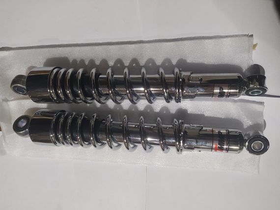 Амортизатори (пара) ЯВА 330 mm, регульовані (хром) (TM) EVO