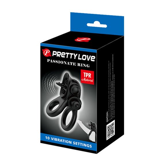 Эрекционное кольцо - Pretty Love Passionate Ring Black sexstyle | Зображення 1