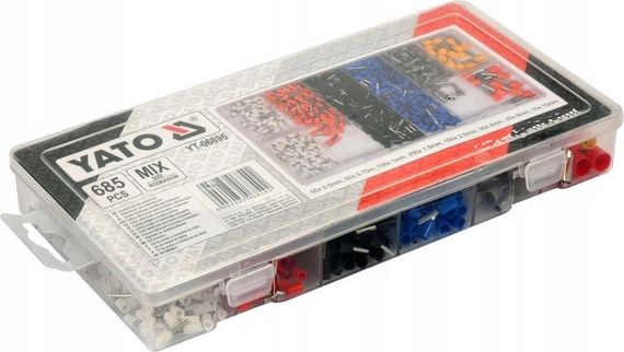 Набор кабельных гильзовых наконечников соединителей 685шт YATO YT-06895 | Зображення 4