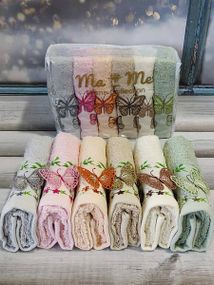 Полотенца кухонные Mame Butterfly 30х50см Махра набор 6шт