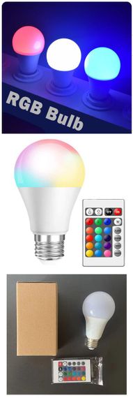 Світлодіодна лампа Led RGB + пульт 220v вольт E27 | Зображення 4