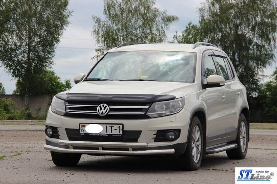 Передняя защита ST016 (нерж) для Volkswagen Tiguan 2007-2016 гг | Зображення 2