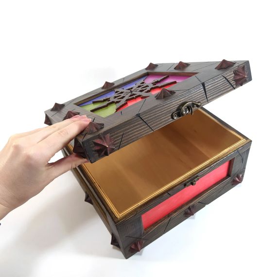 Ящик з кришкою Warhammer chaos 25,5х25,5х14 см Майстерня містера Томаса Дерево Лак | Зображення 1