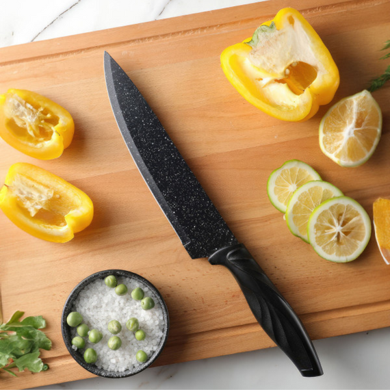 Набір кухонних ножів із неіржавкої сталі для кухні 6 предметів, універсальний набір   знижка | Зображення 4