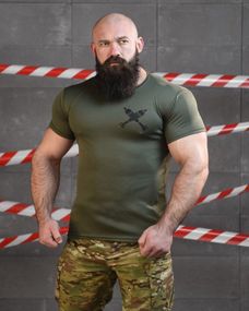 Тактична футболка потоотводящая SABUR МІНА ОЛИВА ВТ6562