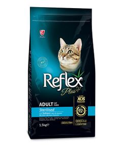 Корм Reflex Plus Cat Adult Sterilised Salmon сухий з лососем для стерилізованих котів 1.5 кг